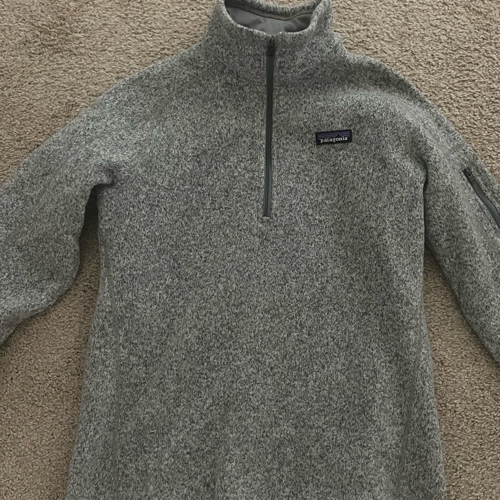 Patagonia Gray Zip Up Sweater Fleece